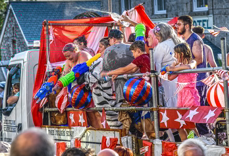 Grand parade at climax of eight days of carnival fun in village