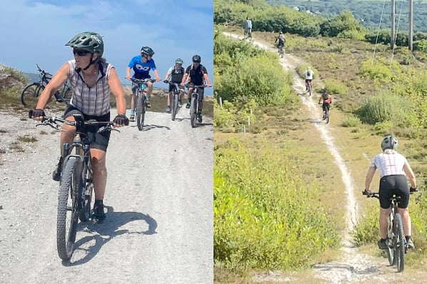 Cyclists taking part in the Cornish Alpine Cycle Challenge.