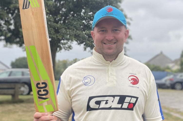 Saltash batsman Dan Snowdon hit an unbeaten 108 in his side's Division Three East victory over Launceston at Chapel Field (Picture: Mark Stevens)