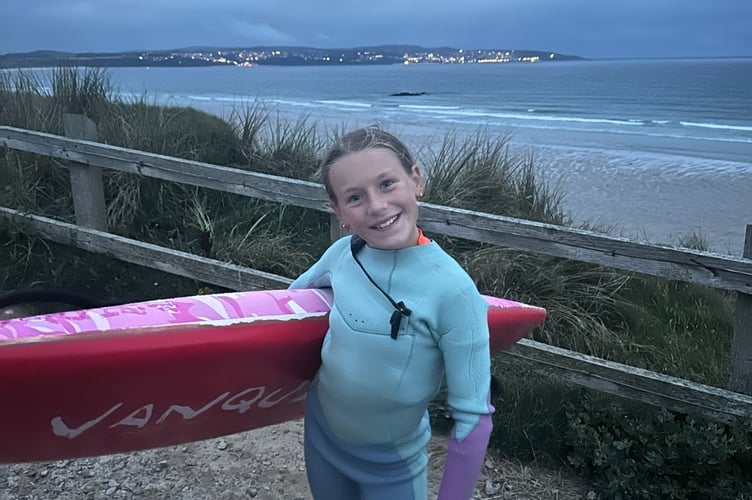 Here is a picture of me at Gwithian finishing an evening paddle.