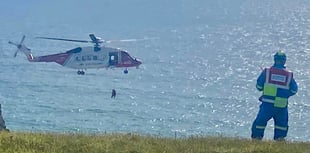 Casualty airlifted from remote beach after fall