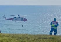 Casualty airlifted from remote beach after fall