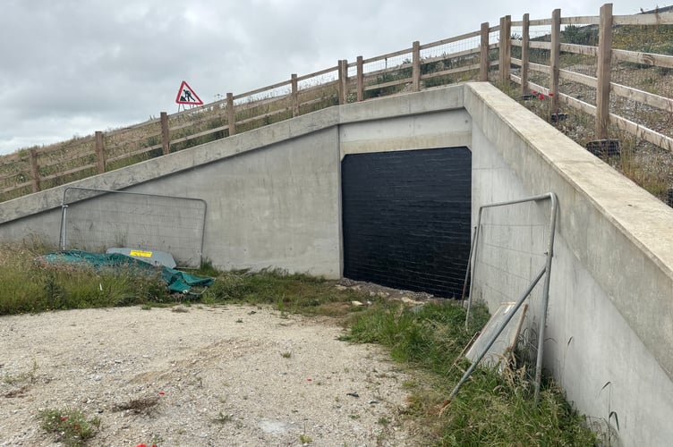The A30 underpass at Chiverton has been covered over as infill work continues.