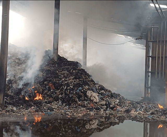 Residents urged to remain vigilant as waste facility fire continues