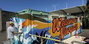 Colourful mural created to welcome people to the town