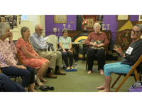 Oddfellows members take part in chair yoga sessions