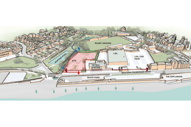 The application site in relation to the rest of the Wherrytown area of Penzance (Pic: Planning Issues Ltd).