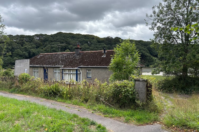 The bungalow in Tresillian which could be demolished to make way for three houses.