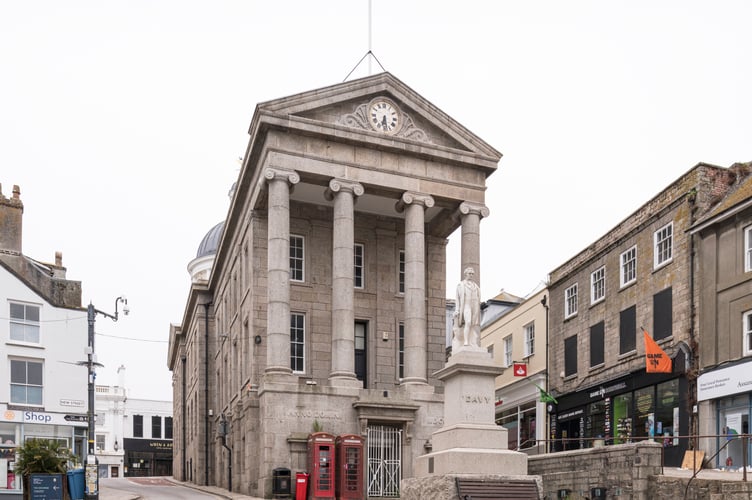 Market Building, Market Place, Penzance, Cornwall. View from the north-east. Historic England Archive