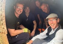 Volunteers from china clay firm help out at china clay museum in Cornwall