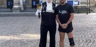 Adam visits Truro in mission to run marathons in every English city