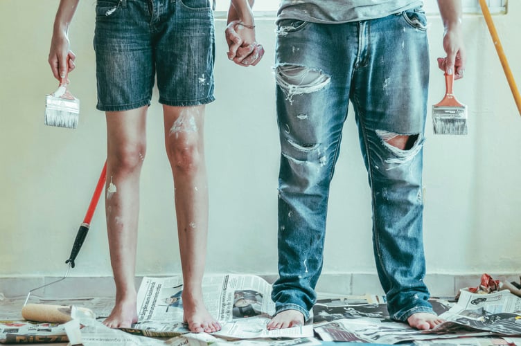 Decorating stock image