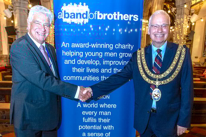 A Band of Brothers Cornwall is one of two charities being supported this year by St Austell mayor Colin Hamilton. The other is the Gover Valley Food Bank. (Picture: St Austell Town Council)