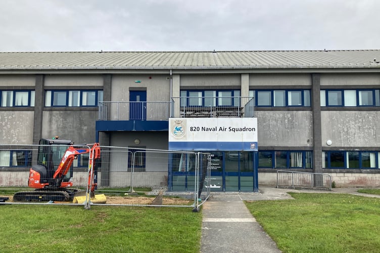 Work begins to refurbish the 820 NAS building.