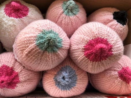 Knitted boobs