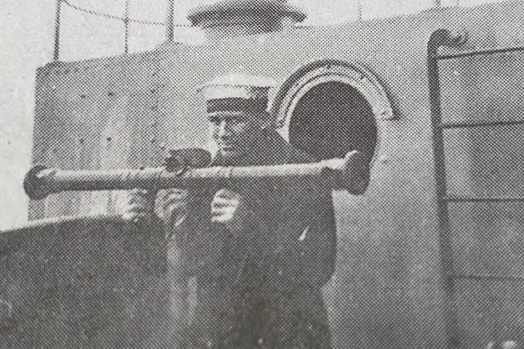 Petty Officer Tom Humphrey aboard ship, 1942 (Picture: Alicia Conium)