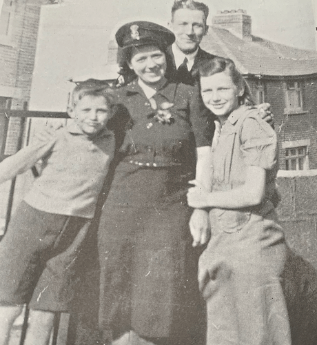 Petty Offcier Tom Humphrey with his wife Kath, daughter Brenda and son Alan  (Picture: Alicia Conium)