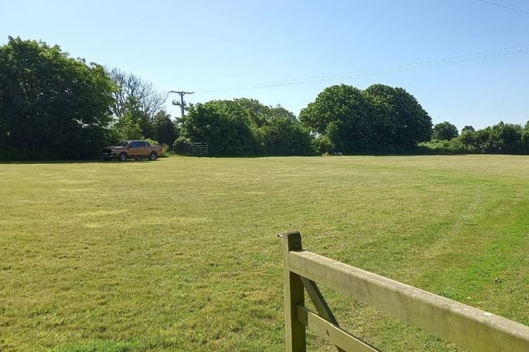 Where the new homes could be built at Perran Downs (Pic: Laurence Associates)