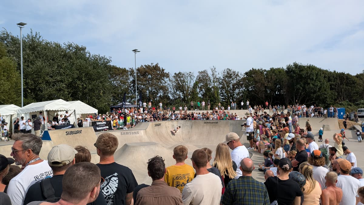 Huge crowds watched the best UK skateboarders in action