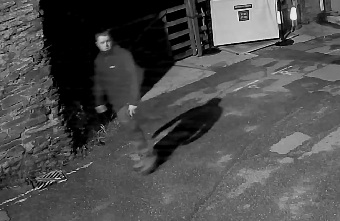 CCTV image of a man police wish to speak to in relation to the incident in Newquay in October 2024 (Picture: Devon and Cornwall Police)