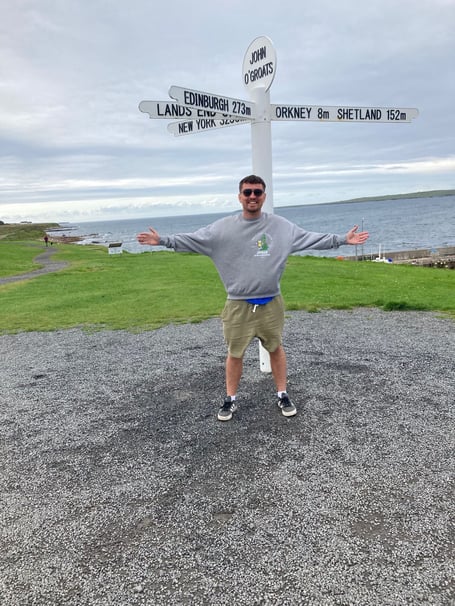 Keegan Woodhall from Saltash is currently running from John O'Groats to Land's End in aid of charity