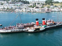 Historic paddle steamer returns to Cornwall’s coast