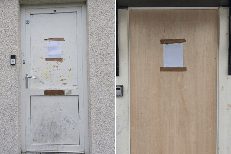 Properties in St Austell have been shut.