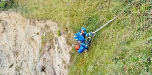 Two people winched to safety after being cut off by Erin swell