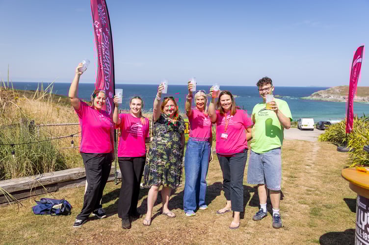 The Bowgie team raise a glass and funds for charity at the cider and ale festival 