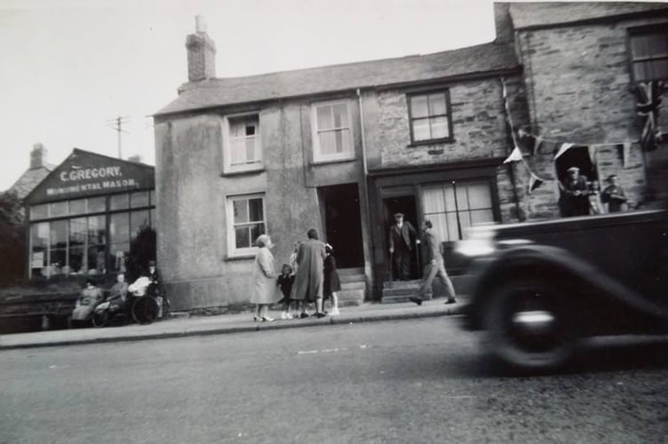 Barrie says of this photograph: “Charles Gregory, originally Doney & Ward, (my great uncle) at the bottom of Robartes Hill, Bodmin. The works and cottages are now replaced with flats, which were renamed Gregorys Court.”