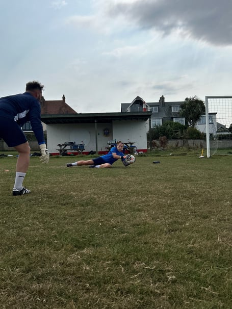 The team took part in five days of rigorous football drills