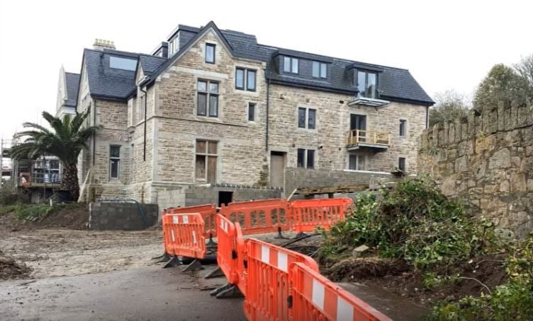 Work being carried out at the Treloyhan Manor in St Ives 