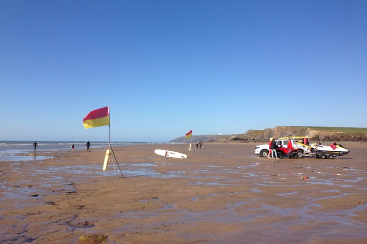 Lifeguards on duty at Bude. (Picture: Andrew Townsend)
