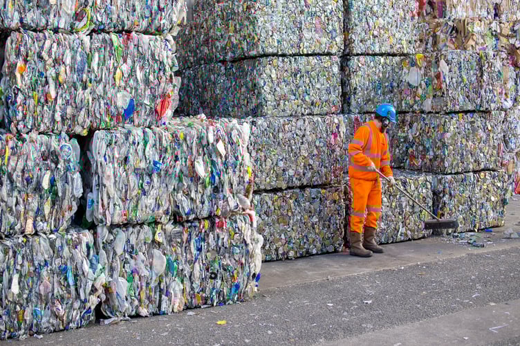 SUEZ recycling bales (Picture: Paul Box)