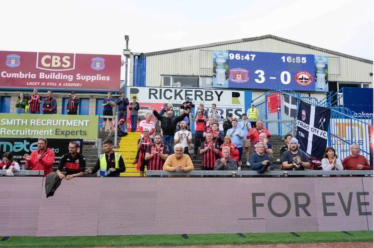 Truro fans at Carlisle.