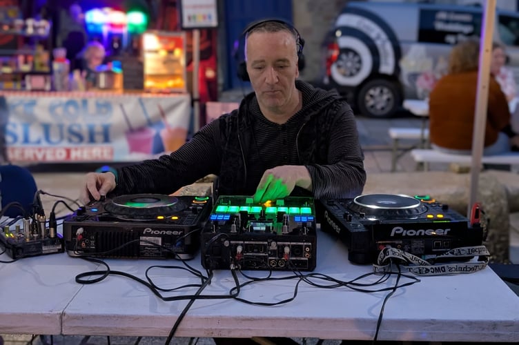 NCB Radio's Vincent Vega (Perfect Pitch Show, Vince's Vinyl Vaults) playing at the Bodmin Feast. (Picture: Aaron Greenaway/NCB Radio)
