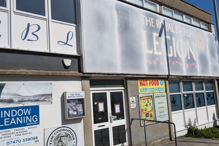 Cornwall Council has put posters on the door of the RBL stating it has taken possession of the building (Picture: Warren Wilkins)