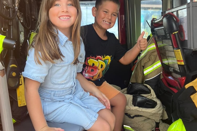Children were able to look around an appliance from Newquay Fire Station at the Summer Finale (Picture: Newquay Town Council)