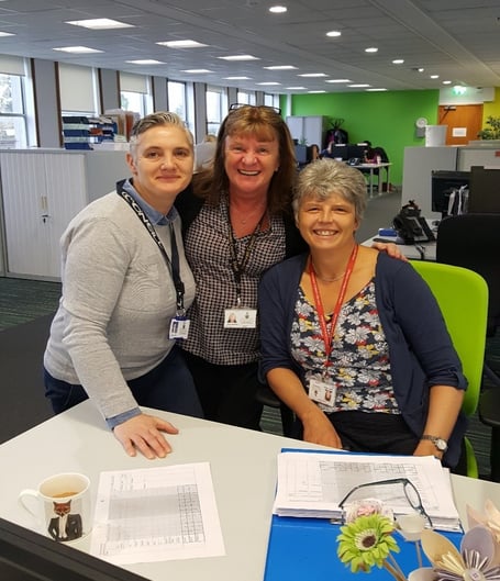 Sue Adams and her colleagues at the Early Help Hub team.