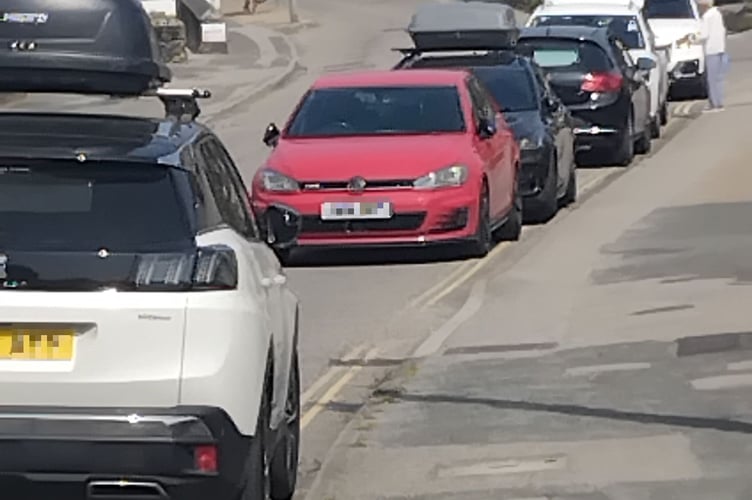 Concerns have been raised about 'ridiculous' and 'dangerous' parking in Perranporth during the busy summer months (Submitted pic)