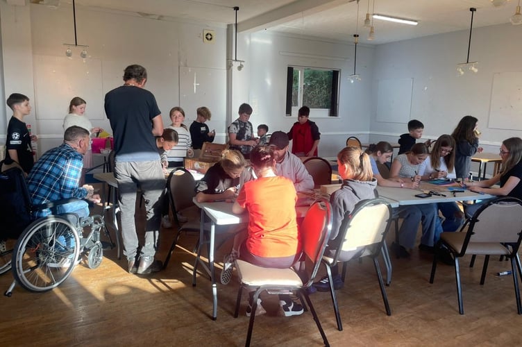 Camborne Youth Hub enjoy a creative session with Cosmic 2.