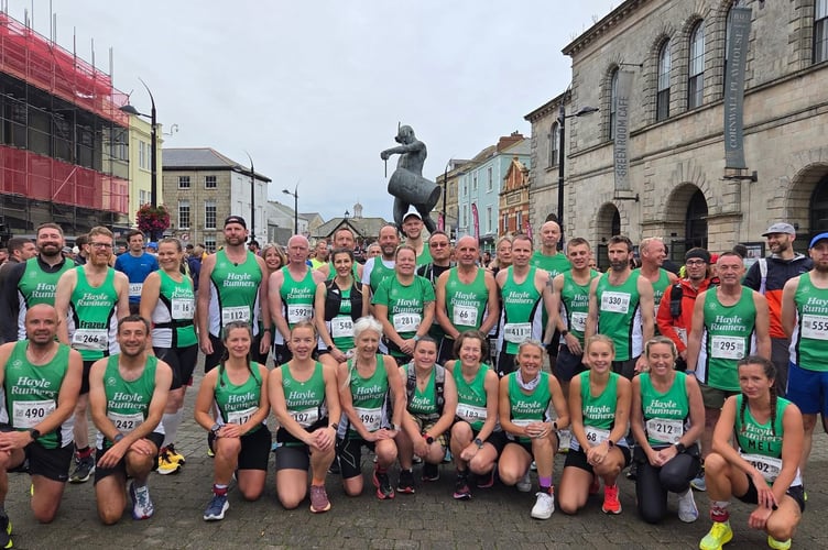 The Hayle Runners team at Truro Half Marathon 2025