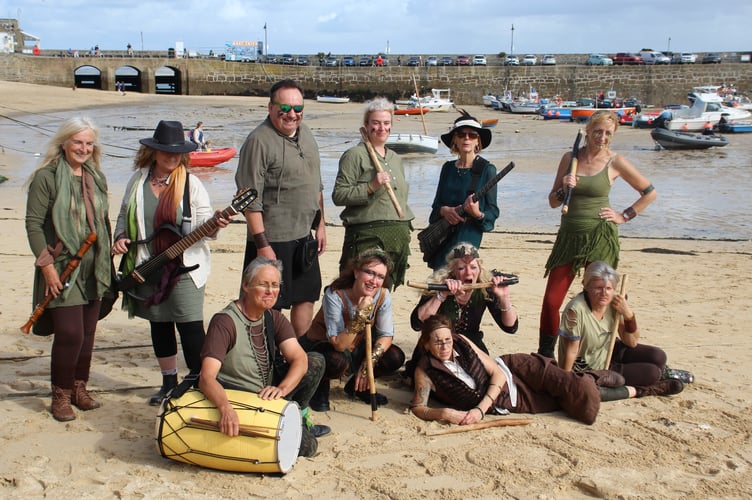 Boudica Rocks on the beach.