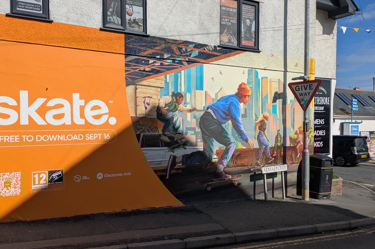 The completed skate mural (Picture: Warren Wilkins)