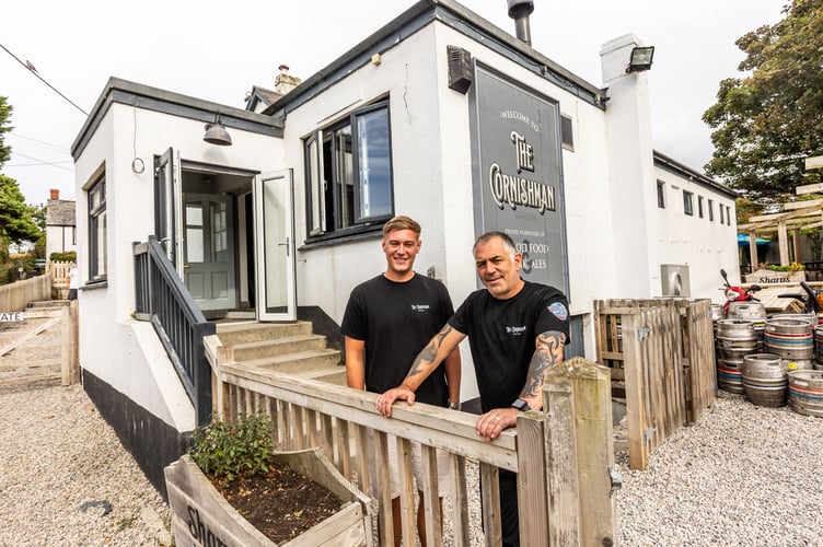 (L-R)  Carlo Cubeddu and Harry Ruddick from The Cornishman