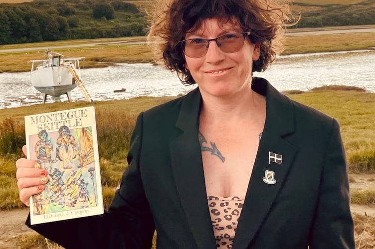 Liz Clemens at the Gannel with her new novel Montegue Skittle