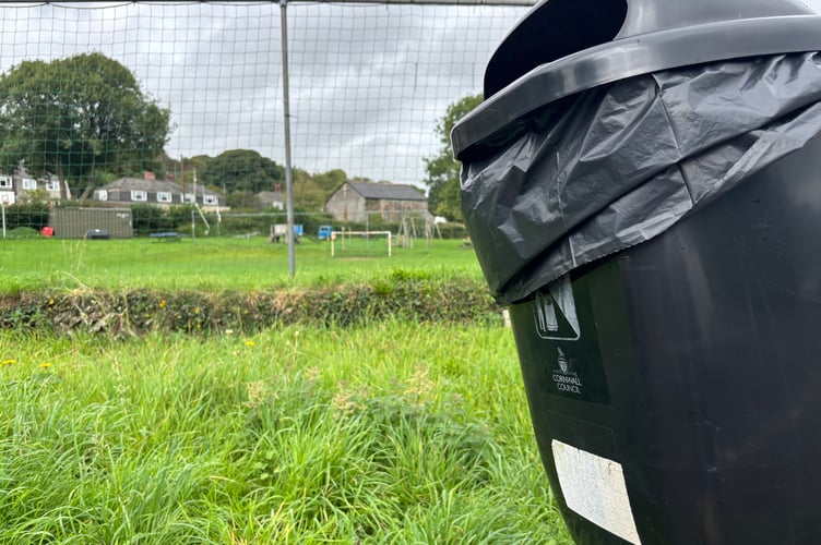 A litter bin in Cornwall