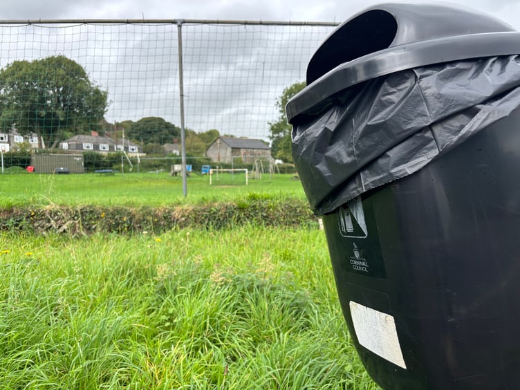 A litter bin in Cornwall