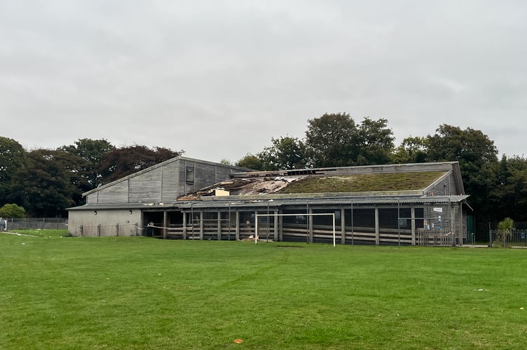 Trelander community hall after the fire