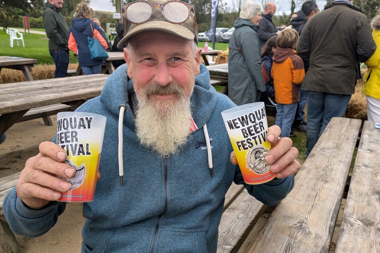 Gary Thrussell enjoying the beers available at the festival (Picture: Warren Wilkins)